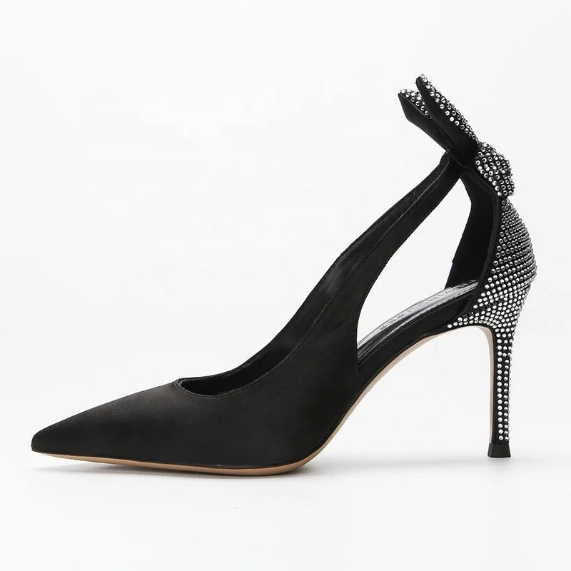 

2021 New Women Shoes Heels Pumps Dress Shoes Rhinestone Crystal Heels Glitter Pointed Toe Shoes Ladies Office Heels Ladies Pumps, Black, white, champagne