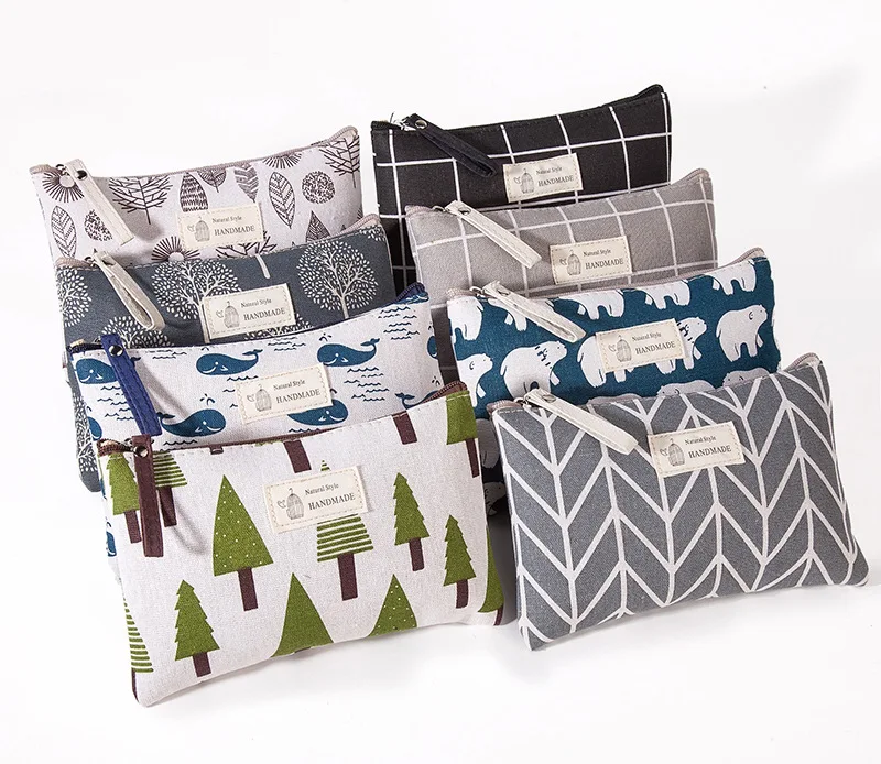 

Top Quality Customized Eco Beauty Canvas Make up Bag Cotton Pouch Zipper Cosmetic Bag, As the picture or custom