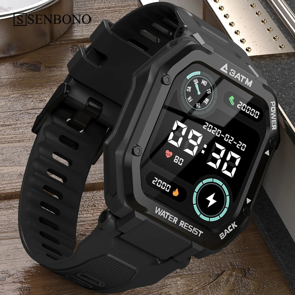 

SENBONO C16 Smartwatch Men Large 1.69 Inch Blood Oxygen Detection Fitness Tracker Sports Smart Watch dropshipping