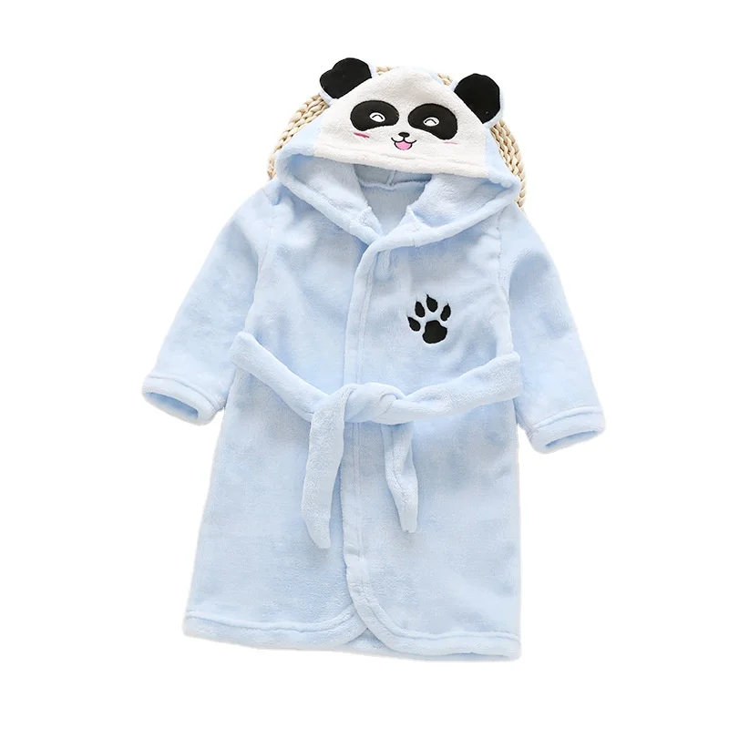 

Children's Clothing Autumn and Winter Flannel Pajamas Bathrobes Boys and Girls Homewear Nightgowns