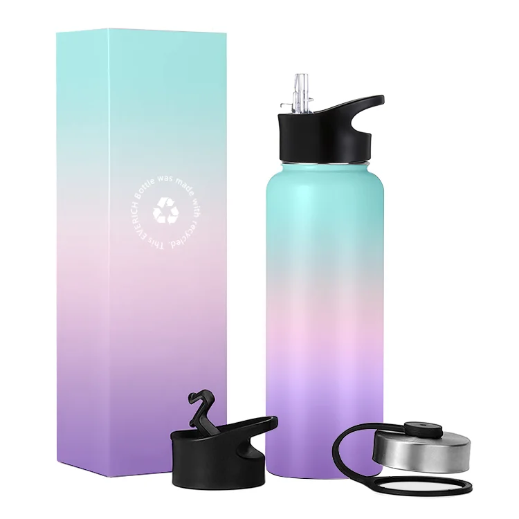 

Eco friendly recycled16oz 18oz 20oz 24oz 32oz double wall vacuum insulated stainless steel water bottle, Customized color