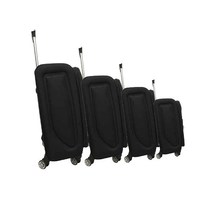 High Quality Black Nylon Waterproof Luggage Suitcase Soft Eva 600d