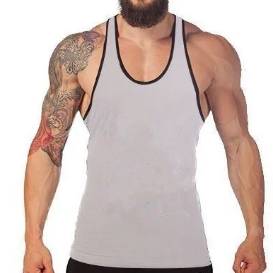 

Hot Sale Men Sports Gym Muscle Tank Tops Breathable Sleeveless Bodybuilding Vest, Multi color-12 colors
