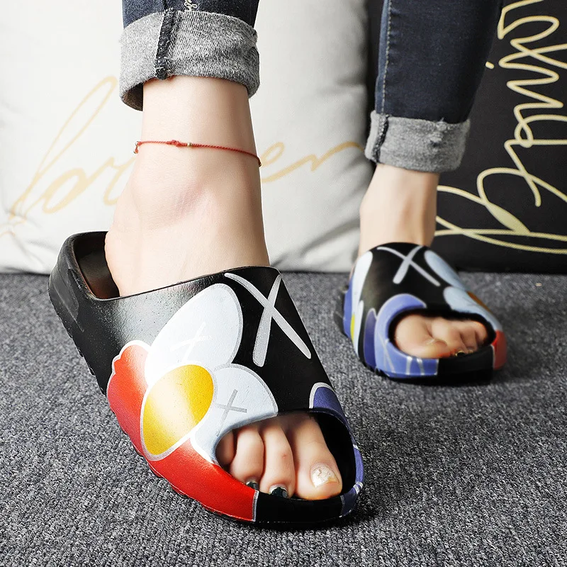 

Wholesale 2021 New Summer Casual Loafer Beach Shoes Flip Flop Indoor Home Slippers Increase Pu Women's Slippers, Shown