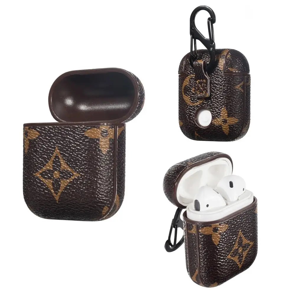 

Factory High Quality for Airpods Leather Case Cover Luxury Grid PU Pattern Protective Skin Airpos Charging Case, Black,blue,red,pink,purple,green,yellow etc