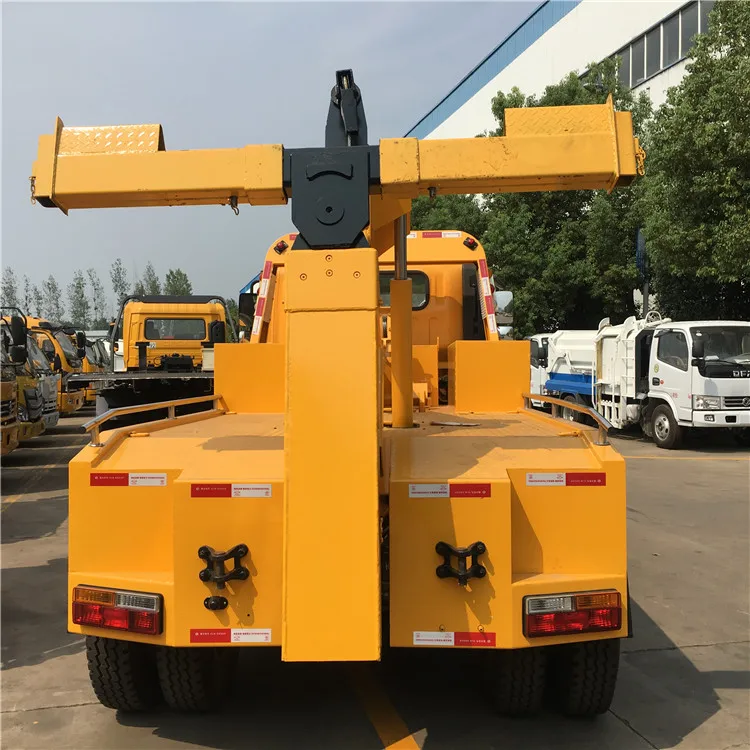 5tons Flat Bed Tow Truck With Crane Road Rescue Truck Mounted Crane For