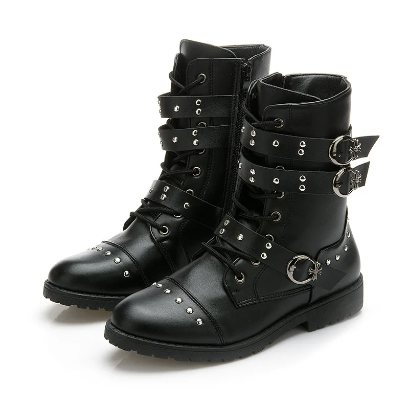 

2020 autumn and winter England Korean men's boots men's boots leather fashion men's shoes, Black