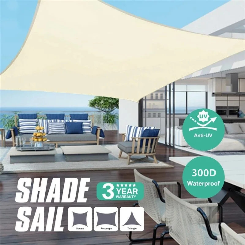 

Sun-Shelter Waterproof SunShade Sail Outdoor Rectangle Shade Sail Garden Terrace Canopy Swimming Yard Sail Beach Car Awning