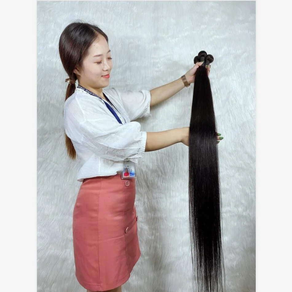 

Natural Black 42inch Long Straight Human Hair Bundles Hair Extension Real Human Hair, Pics