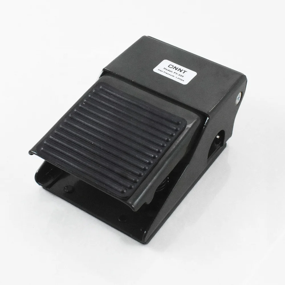 2/3 Way 1/4 Inch Aluminum FV320 Pneumatic Air Brake Foot Pedal Control Valve with Pilot Controls