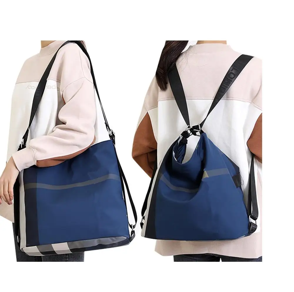 

2020 fashion custom printed convert to women stripe one single shoulder backpack bag with single shoulder strap, Full color print or custom