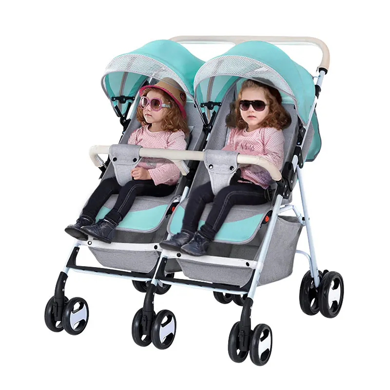 

Wholesale Twins Baby Buggy, 2022 New Toddler Baby Carriage, Cheap Adjustable Baby Strollers/, Pink/ green/ brown/ gray/ oem