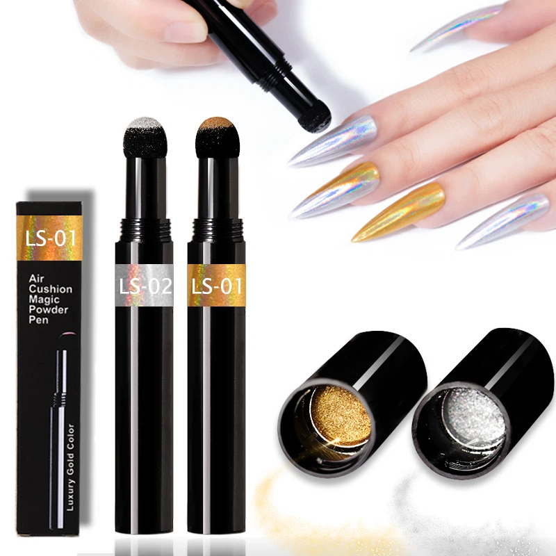 

Nail Art Cushion Magic Pen Powder Solid Mirror Magic Mirror Powder Chameleon Phantom Powder Superfine Nail Glitter
