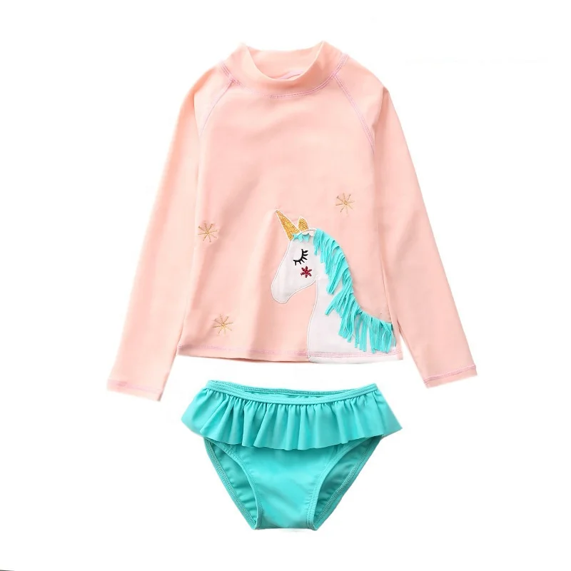 

2021 New cute unicorn design kawaii children swimsuit kids girls swimwear