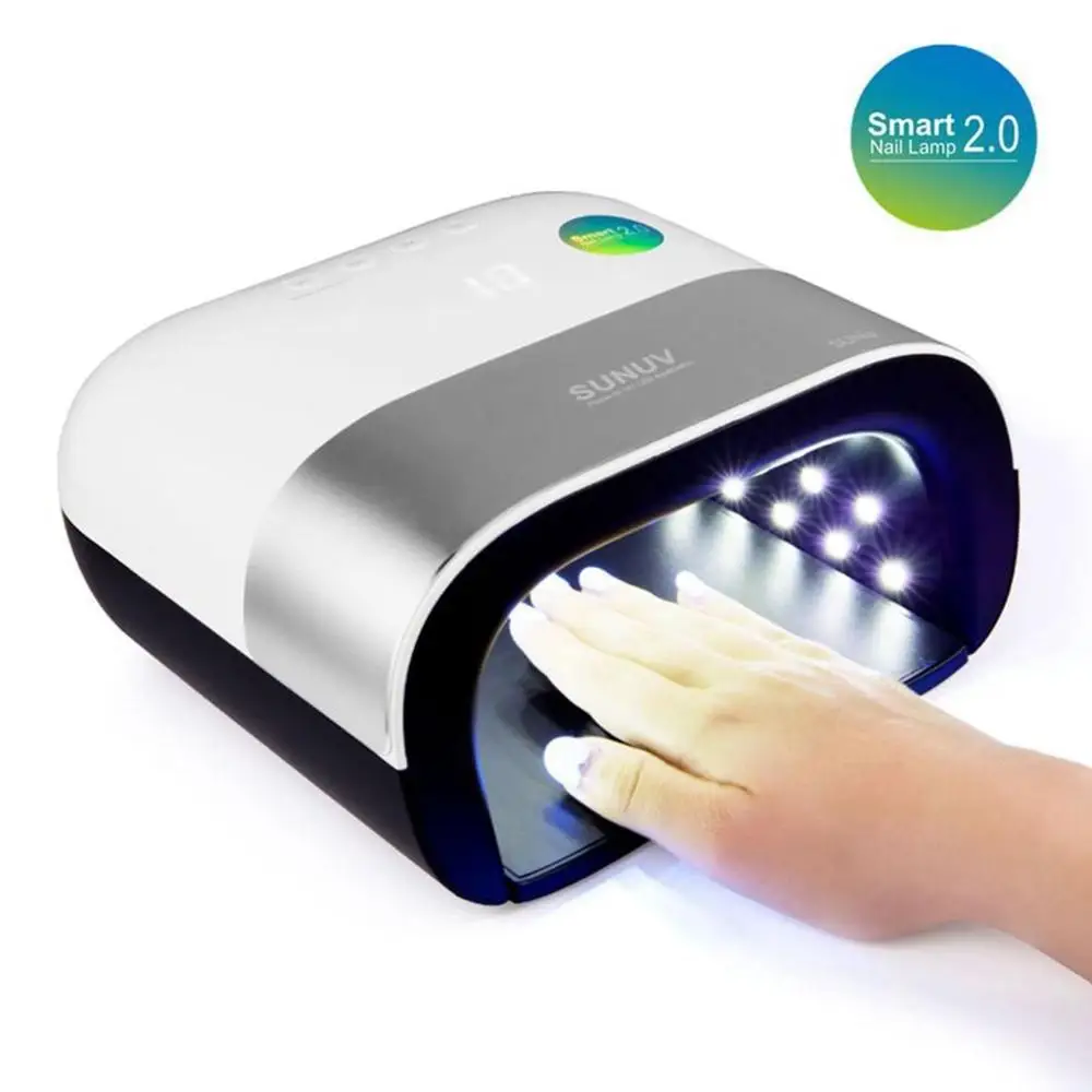 

48W Sun 3 lcd display timer led sun uv nail drying machine uv nail lamp dryer for sale, White