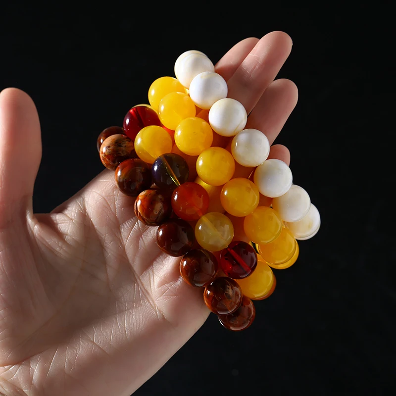 

High quality resin classic beeswax bracelet rosary marble bracelet clothing accessories, Picture shows