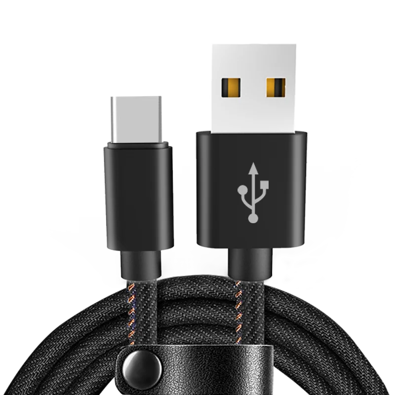 

XY-link Wholesale Jean Demin nylon braided usb charging for certified cable, Black/red/blue