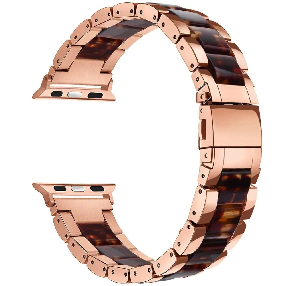 

Resin Bands Compatible Bands 38mm 40mm Women Series 4/3/2/1, Luxury Metal Stainless Steel Metal Wristband, Optional