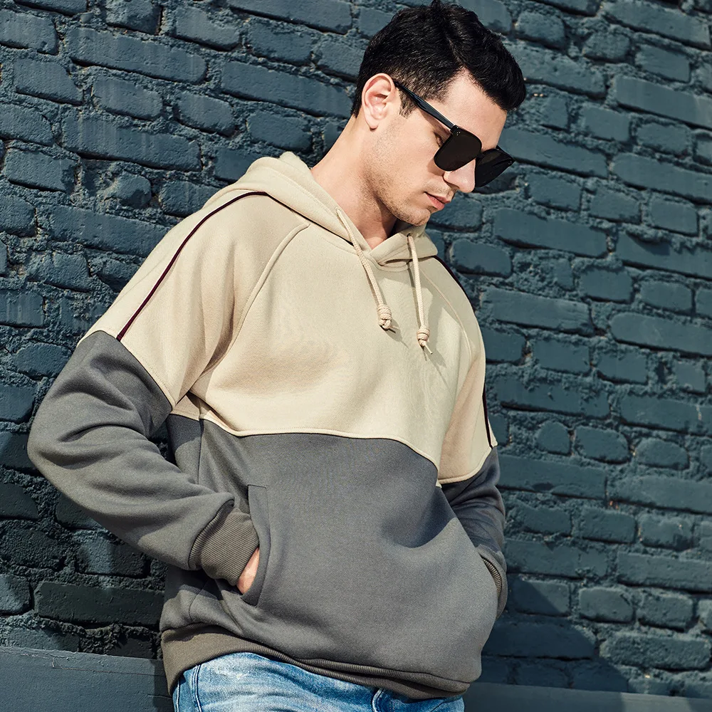 

Sportswear patchwork gentleman jack vintage hoodie men hoodies
