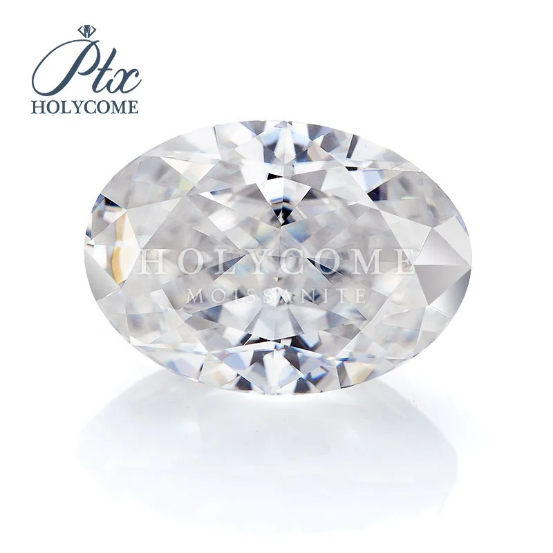 

Custom moissanite 7*9mm crushed Ice cut Oval Shape Loose Moissanite Diamond, White