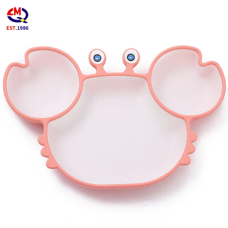 

New arrival children's silicone crab sucker-type compartment bowl