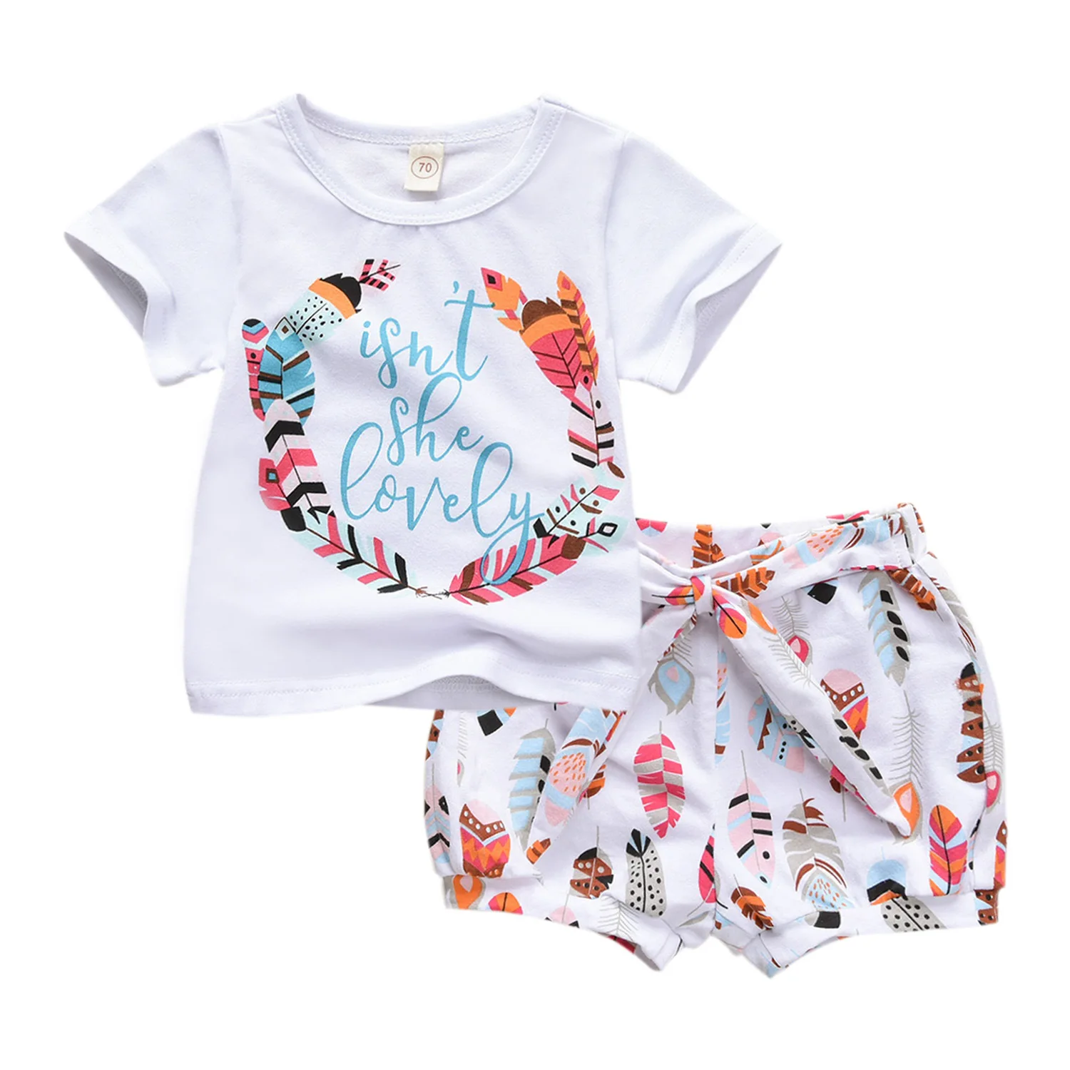 

Wholesale High Quality Summer Girls Clothing Sets Short Sleeve Shirt and Shorts Kids Clothes Sets Kids Clothes