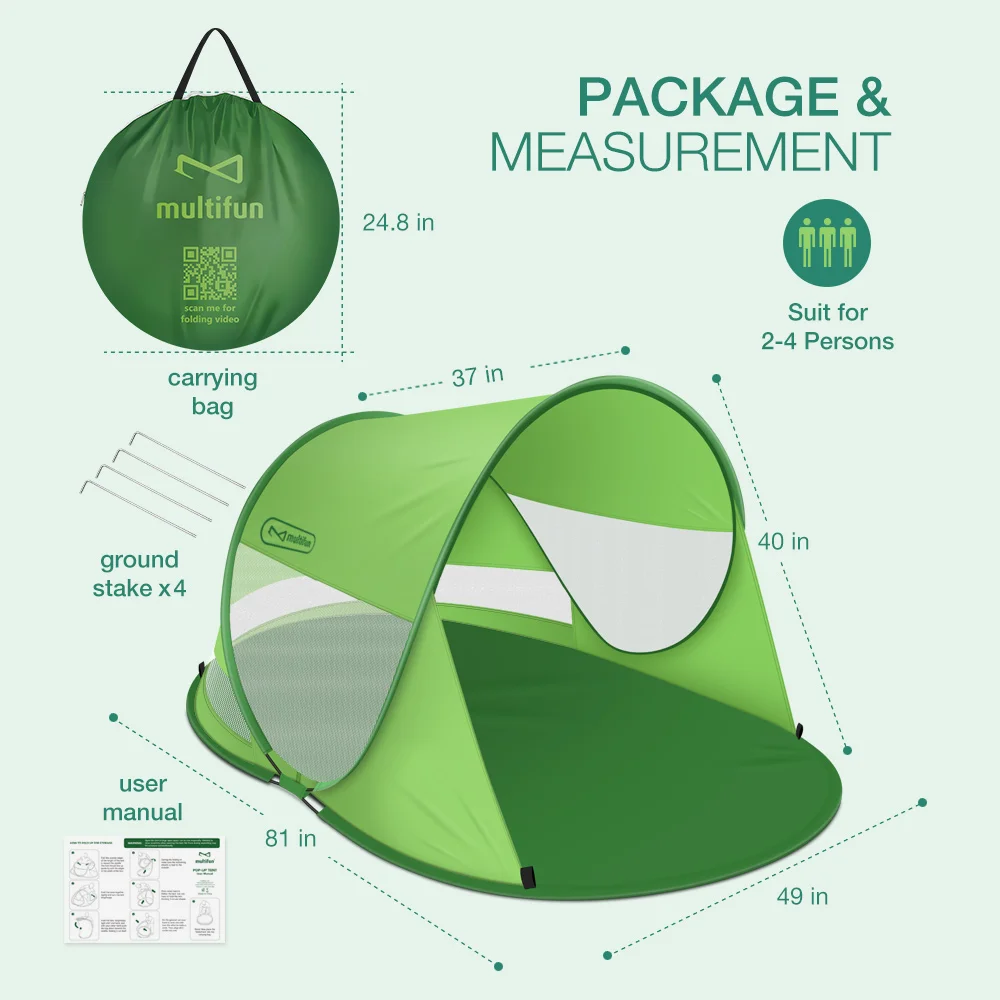 
High quality camping foldable folding portable outdoor beach pop-up tent 