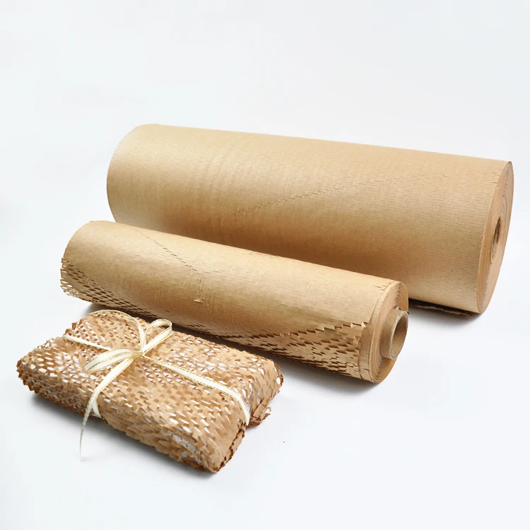 

Recyclable honeycomb protective paper buffer glass packaging flower packaging paper cosmetic protective packaging