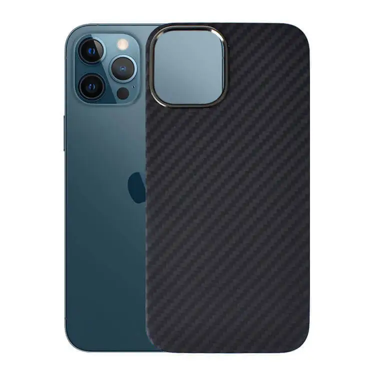 

Slim Fit Ultra Thin Super Light Real Aramid Carbon Fiber Mobile Phone Case for iPhone 12 12 Pro 12 Pro Max Aramid fiber Case, Black,red
