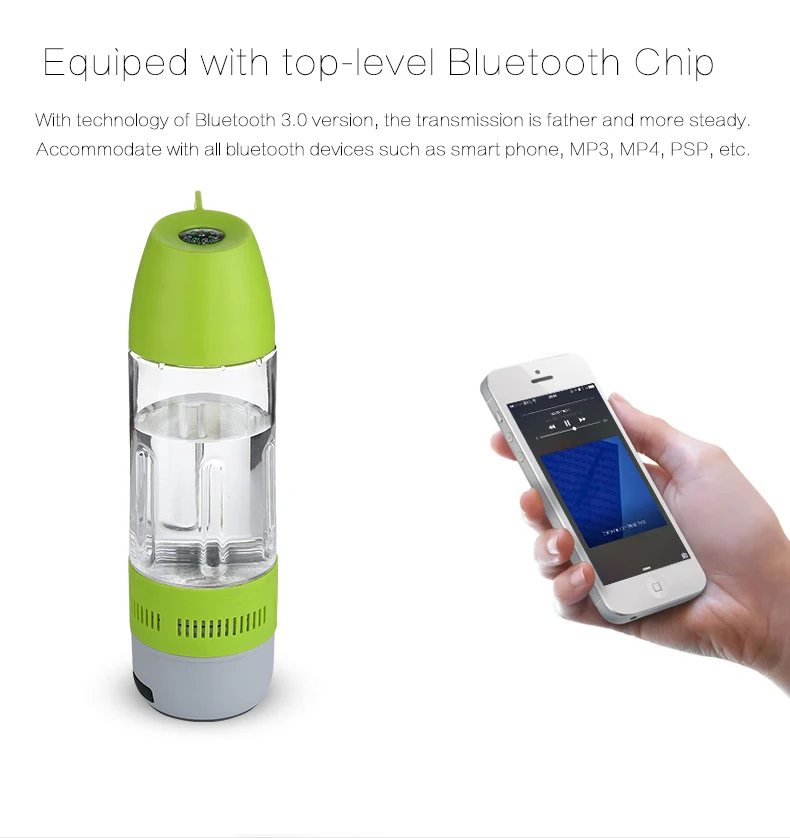 wireless tritan material waterbottle with bluetooth speaker for outdoor bicycle riding - ANKUX Tech Co., Ltd