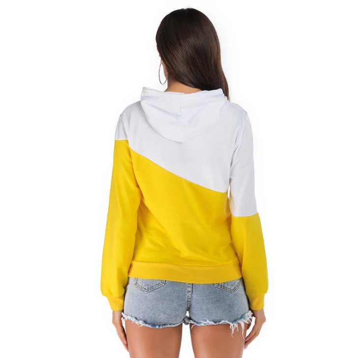 

2021 Color Block Drawstring Womens Sweatshirts and Hoodies Pullover Womens Hoodie, Picture