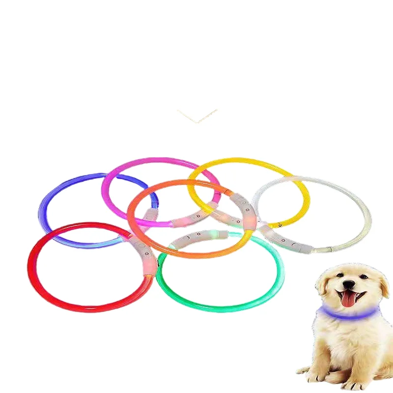 

LED Pet Dog Large mountain climbing running tracking reflective soft handle nylon rope pet dog leash