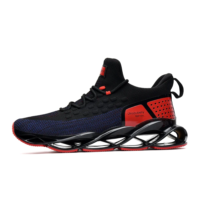

Made in China high quality men's outdoor sports shoes yeezy large size running shoes, Black