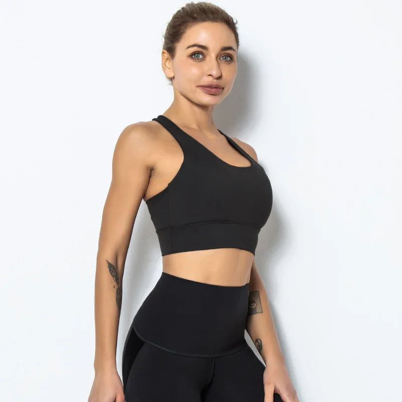 

Plus Size Sports Bra New Arrival Big Stretch Womens Padded Sports Bra Polyester Activewear Pink Bra Gym