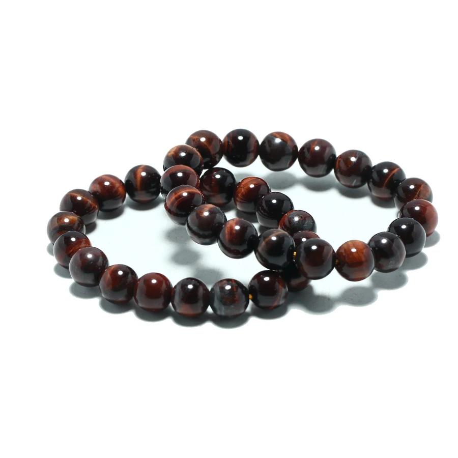

Hot selling crystal bracelet Red tiger eye stone design bracelet for men and women