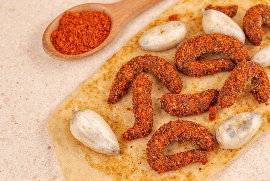 Spiced popcorn sprinkled with ajika