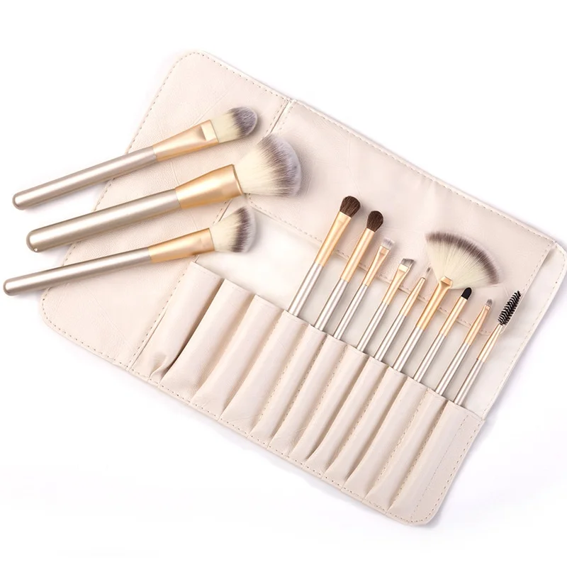 

Yihuale High end Quality 12/18/24pcs Premium Cosmetic Makeup Brush Set, Synthetic Fiber Bristles Foundation Makeup Brush, Customized color