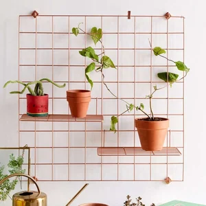 Image of Grid photo wall decoration creative hanging photo frame wall rope clip no trace nail ins girl dormitory photo wall
