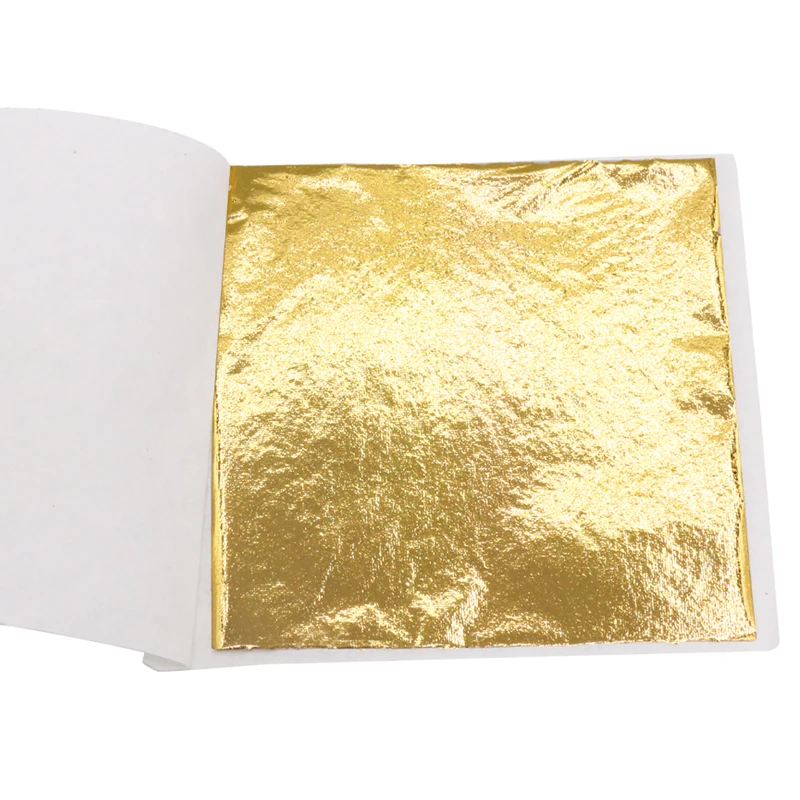 

8x8.5cm 100 Sheets/Pack Renovation Nail Art DIY Painting Decor Premium Gold Imitation B Gold Foil Sheets