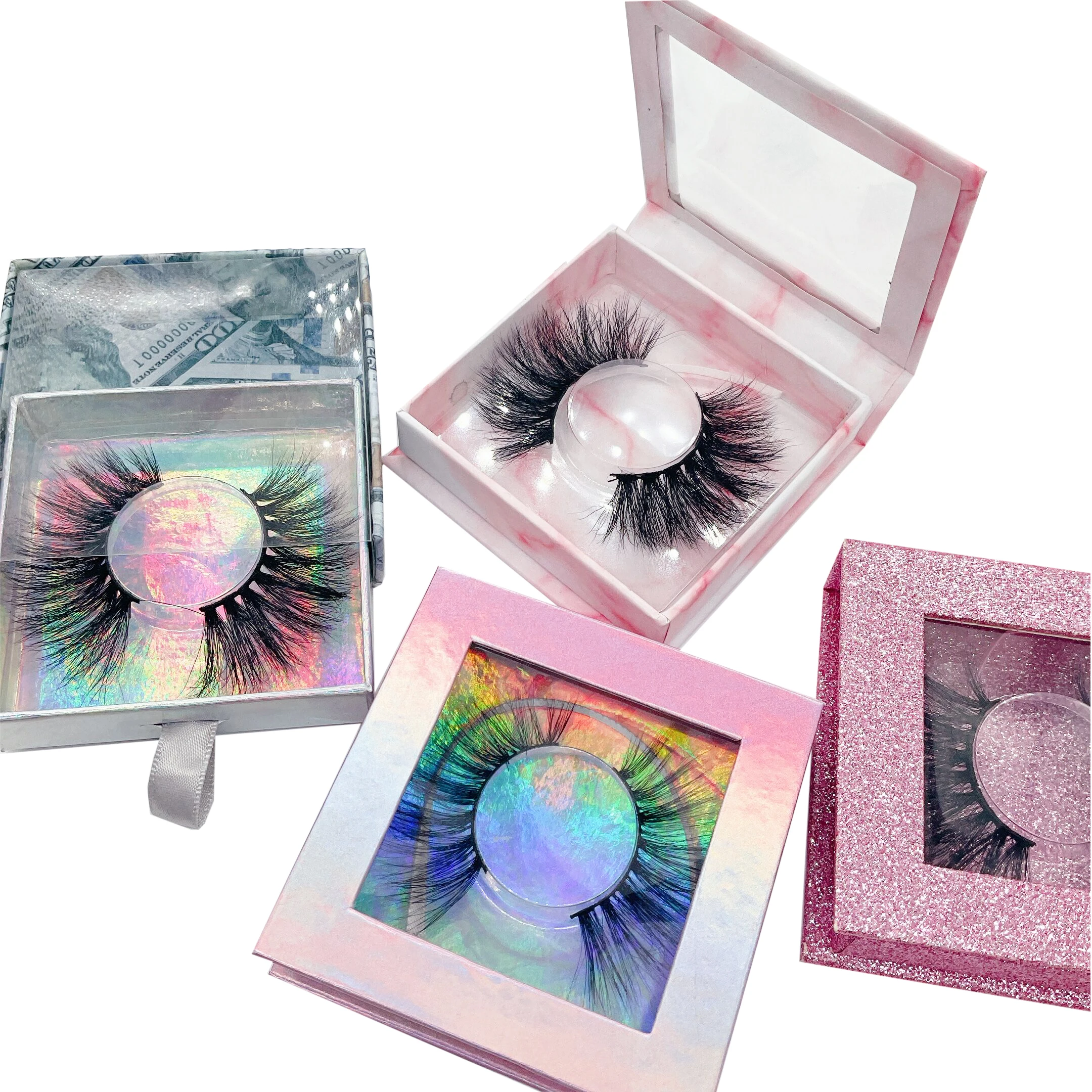 

2021 new arrivals lashes5d wholesale vendor bulk mink eyelashes 6d mink, Black