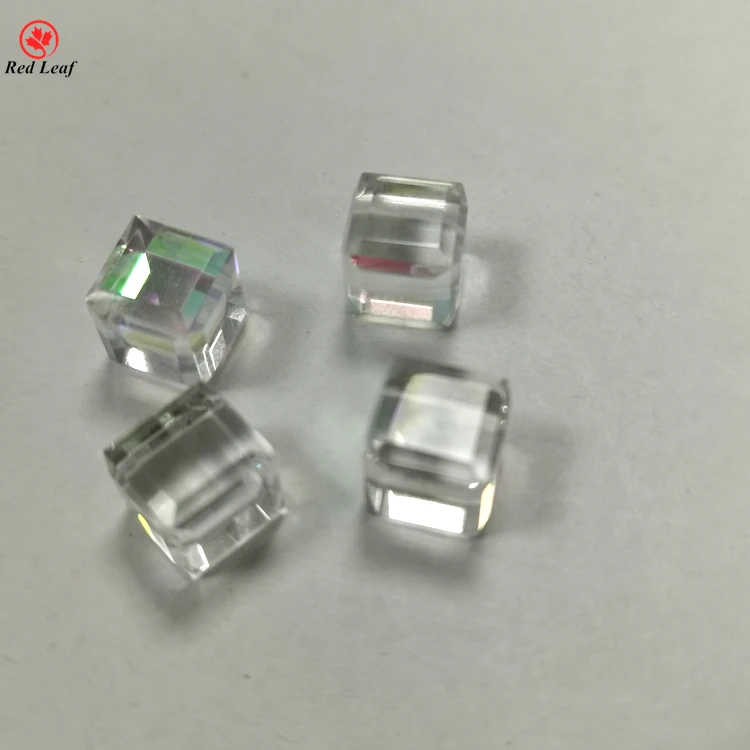 

12mm Cube AB Color Synthetic Crystal Glass Stone White Glass Gems