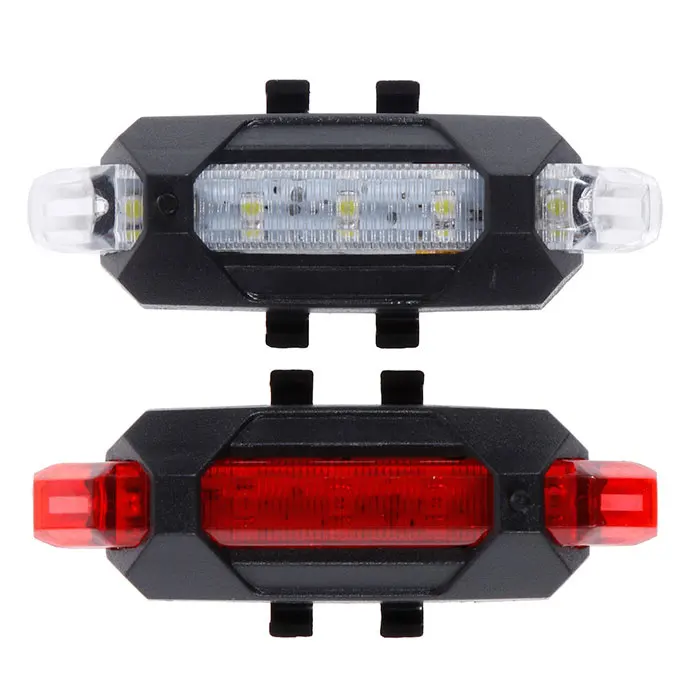 

USB Rechargeable Taillight Safety Warning Front Rear Light led bike light