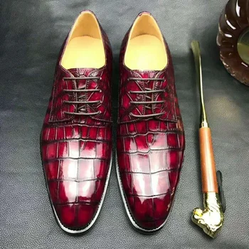 pure crocodile leather shoes