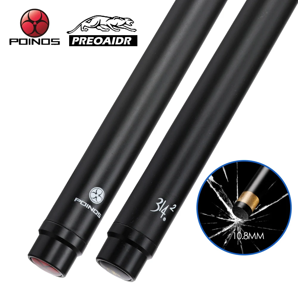 PREOAIDR 3142 POINOS Billiard Cue Pool Stick Carbon Fiber Shaft 10.8mm Tip Uni-loc Bullet Shaft For Dropshipping