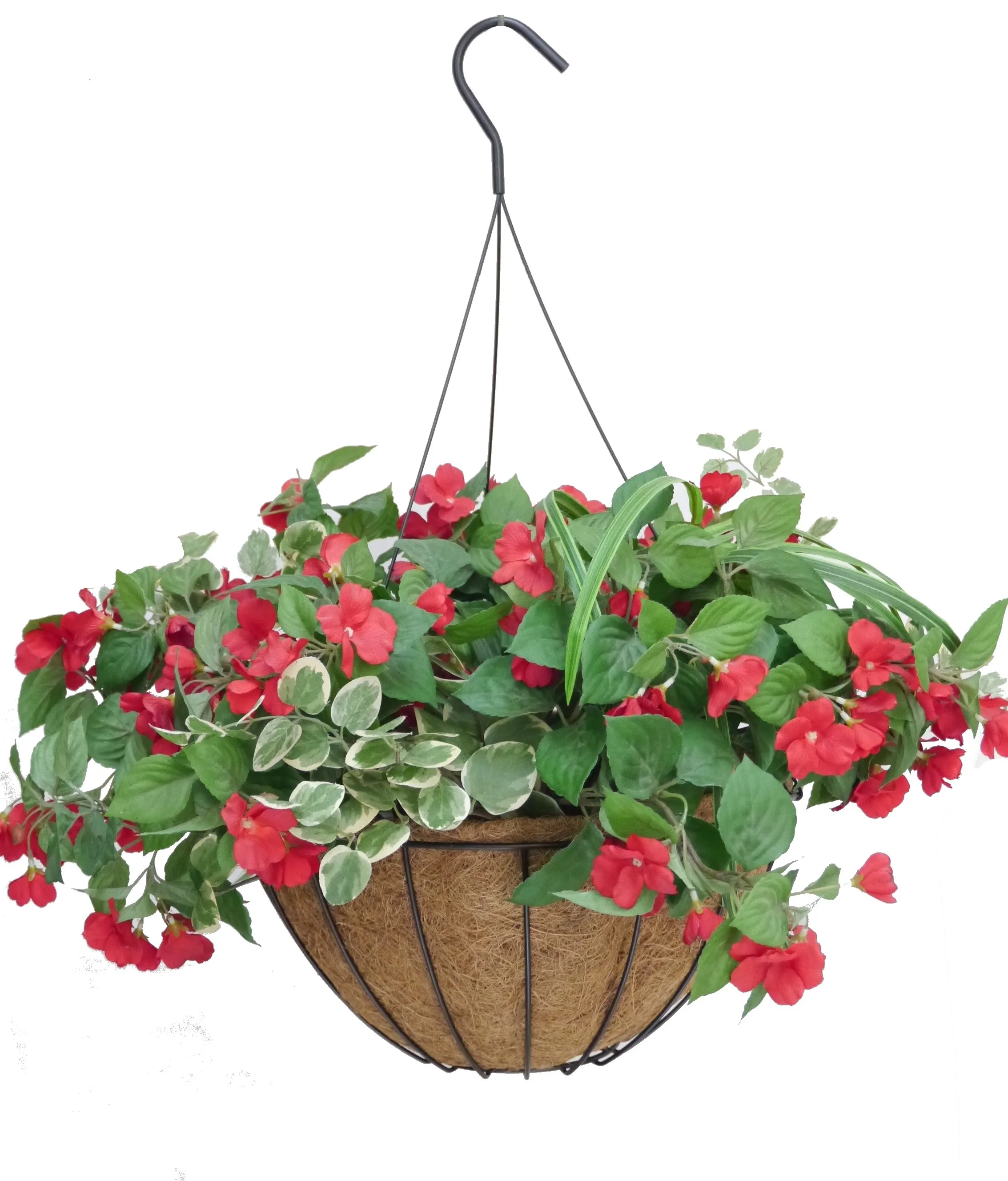 

Modern garden metal coco liner basket hanging basket, Natural color
