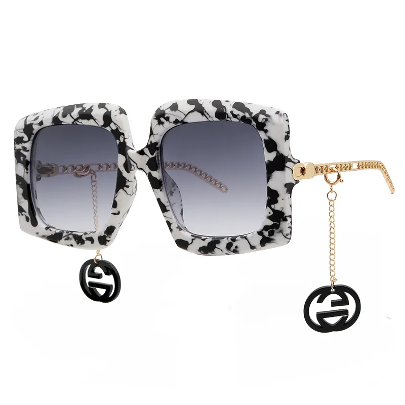 

Finewell oversized custom sunglasses gold irregular womens sunglasses vintage 2021 luxury sunglasses with chain