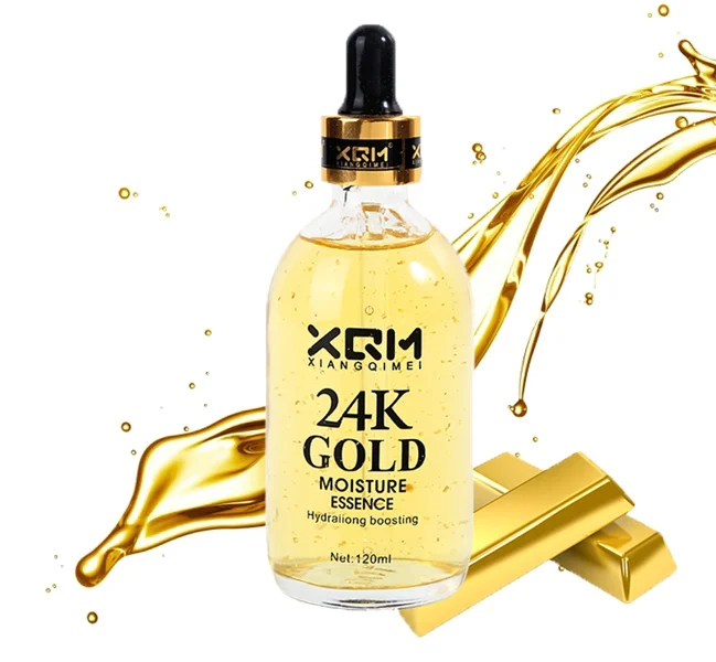 

XQM 120ml 24K Gold Hyaluronic Acid Collagen moisture Revitalizing Vitamin C Facial Serum for Anti-aging OEM/ODM Profes