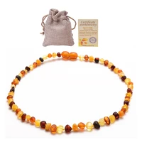 

Hot Selling Certified Colorful Purity The Baltic Baby Necklace Amber Teething Necklace For Babies