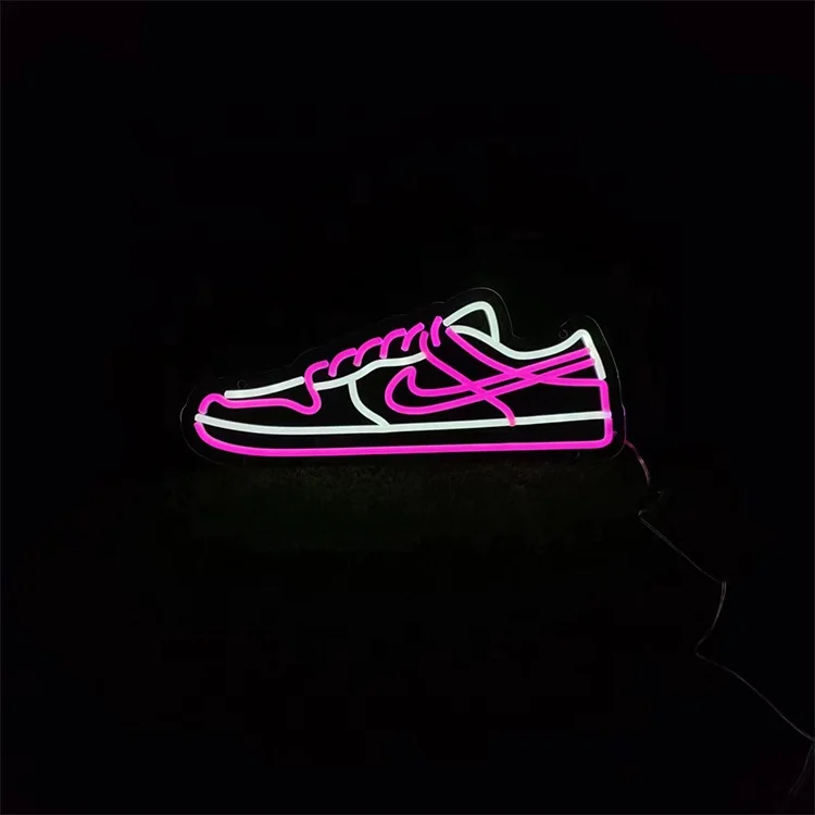 

Dropshipping Resell Business No MOQ JD Shoes Neon sign sneaker store business logo light for wall decoration