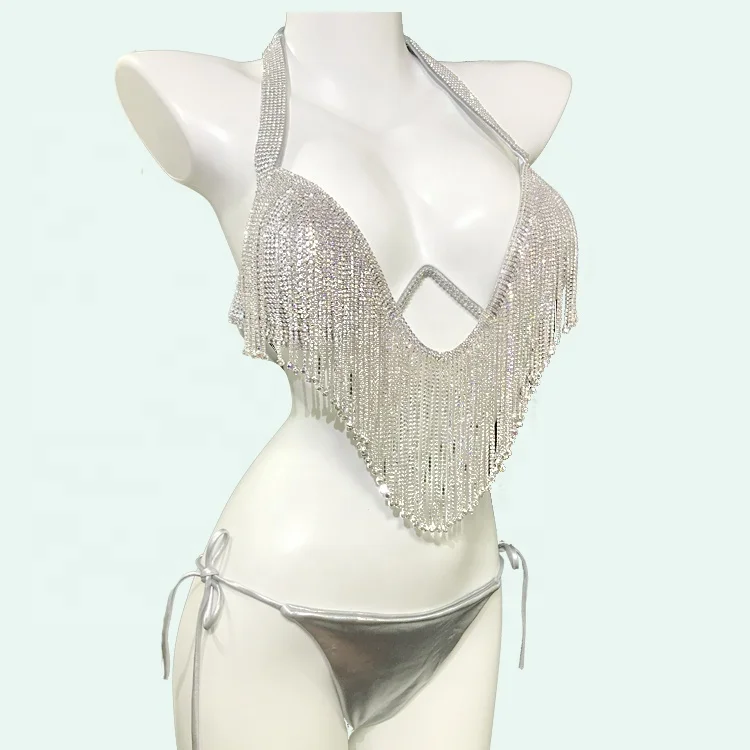 

Sparkling women crystal bikini bling top g luxury diamond rhinestone bikini